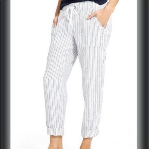 Athleta striped linen pants